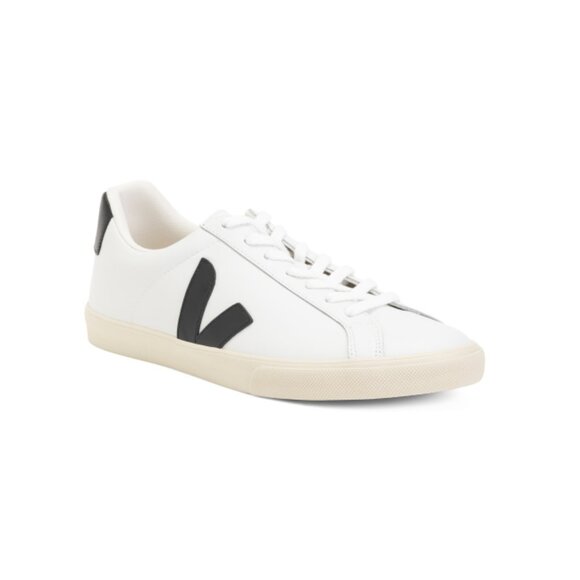 VEJA White/black Men's Made In Brazil Leather Esplar Sneakers - Picture 1 of 2